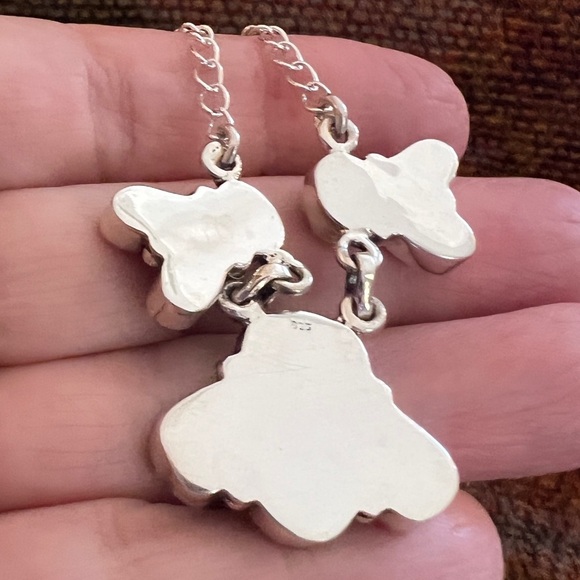 ❤️ Ethiopian Opal, Larimar, Natural Pink Opal 19” Adj Necklace 925 Navajo 14.3gm - Picture 9 of 17